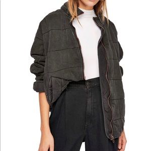 Free People Quilted Dolman-Sleeve Jacket